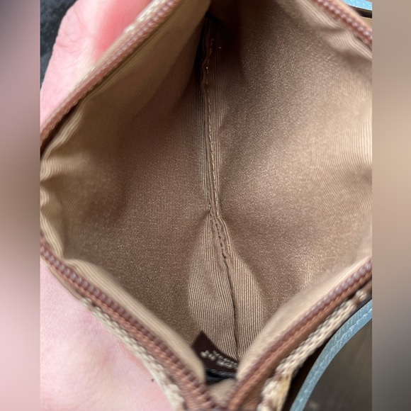 COACH wristlet signature C baby blue stripe Y2K - Picture 7 of 7